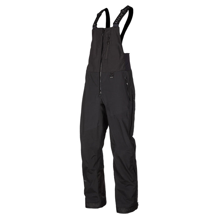Klim Mens Storm Bib - Black - Asphalt, front view