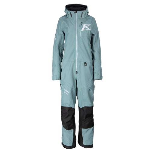 Klim Womens Shredsa One-Piece - Goblin Blue - White, front view