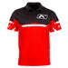 Klim Mens Launch Polo - Black - Fiery Red, front view