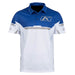 Klim Mens Launch Polo - Nightfall Blue - White, front view