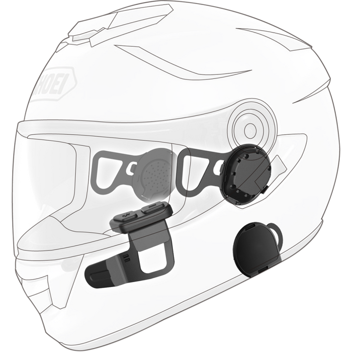 Sena 10U Bluetooth Communication System with Remote Control for Shoei GT-Air Helmet