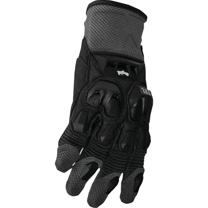Thor Mens Terrain Gloves - Black/Charcoal - Front