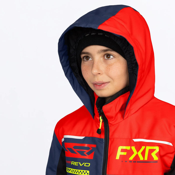 FXR Youth Revo Monosuit - Ti/Red/Midnight, view 7