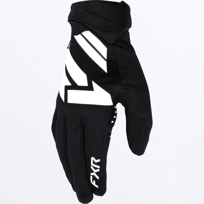 FXR Reflex MX Glove 2027 - Black/White, front view