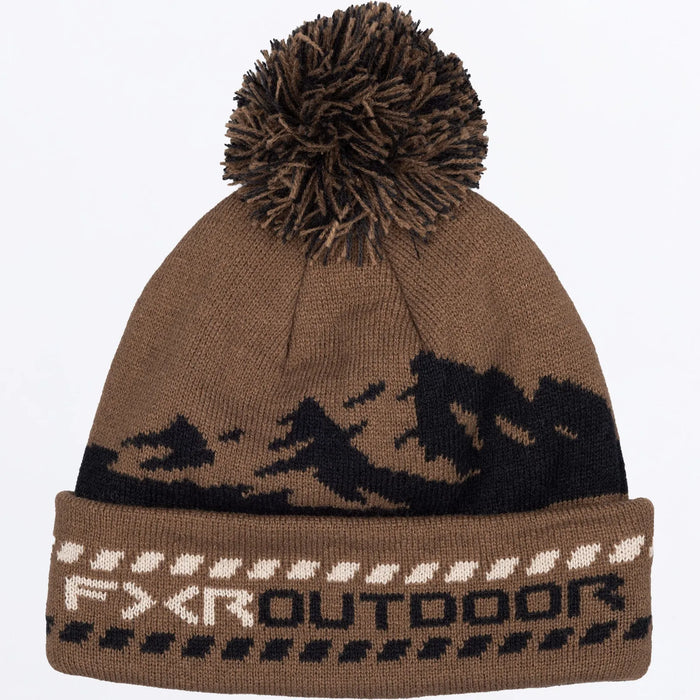 FXR Mountain Beanie - Teak/Black, front view