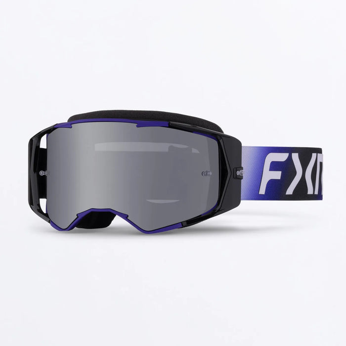 FXR FXR Factory Ride MX Goggle - Purple/Grey, front view
