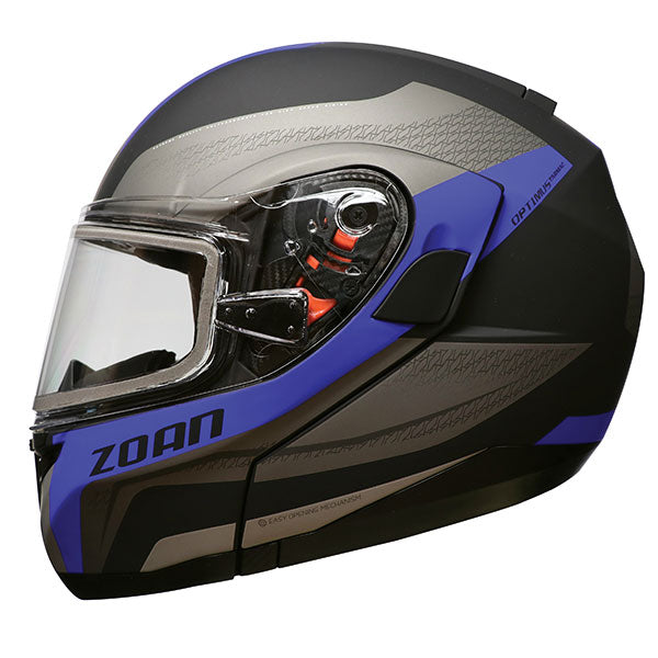 Zoan Optimus SV Modular Helmet with Double Lens - Blue