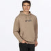 FXR Mens Mitered Cotton Pullover Hoodie - Canvas/Dark Cedar, front view