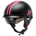 GMAX HH-65 Full Dressed Half Helmet - Black/Pink