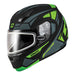 GMAX MD04 Sector Modular Snow Helmet with Double Lens - Green