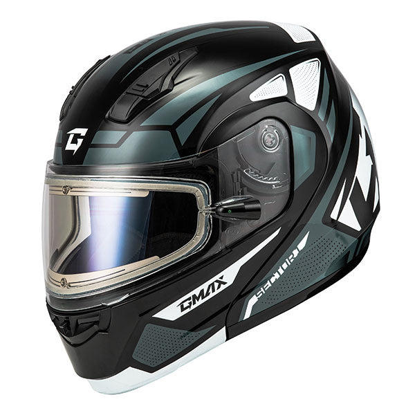 GMAX MD04 Sector Modular Snow Helmet with Electric Lens - Silver