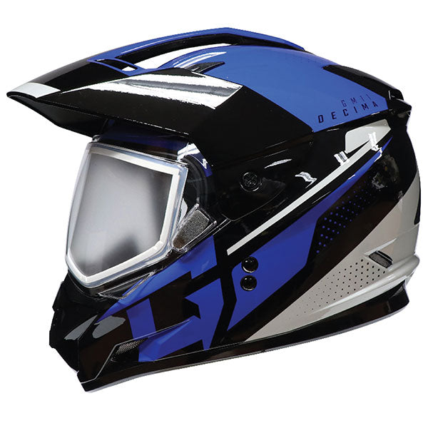 GMAX GM11 Decima Dual Sport Snow Helmet with Electric Lens - Blue