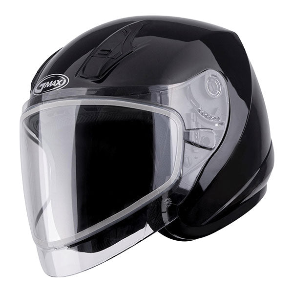 GMAX OF17 Open Face Snow Helmet with Double Lens - Black