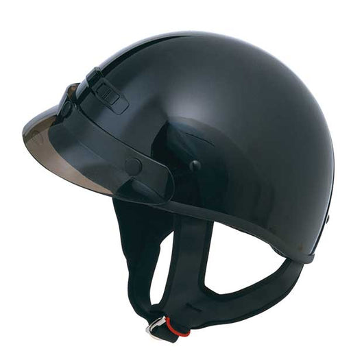 GMAX GM35 Fully Dressed Half Helmet - Black