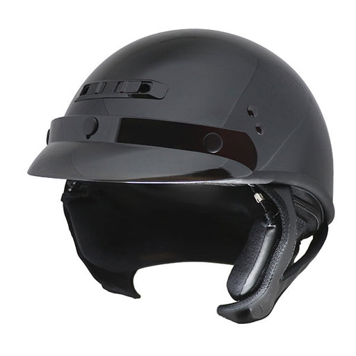 GMAX HH35 Full Dressed Half Helmet - Black