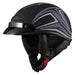 GMAX HH35 Derk Full Dressed Half Helmet - Black/Silver