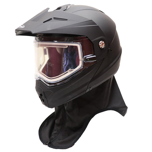 GMAX MD74 Solid Cold Weather Modular Full Face Helmet with Electric Lens - Black