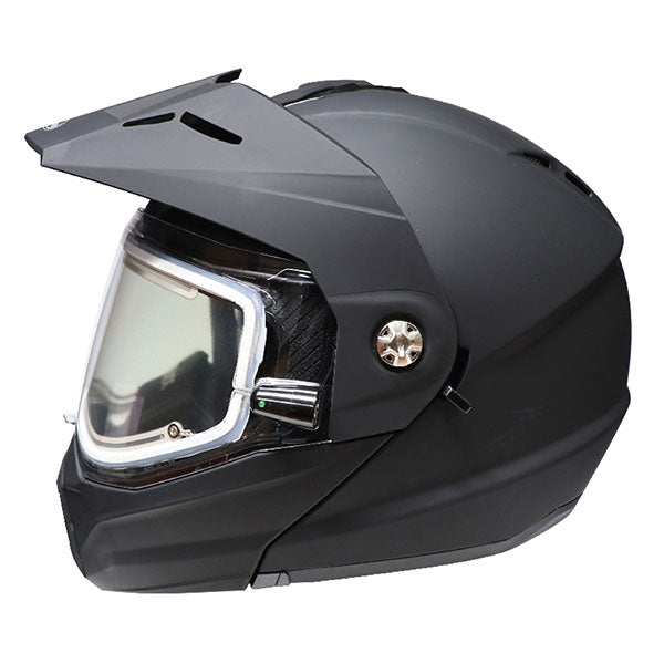 GMAX MD74 Solid Modular Full Face Snow Helmet with Double Lens - Black