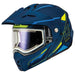 GMAX MD74 Spectre Modular Full Face Snow Helmet with Electric Lens - Blue/High-Visibility