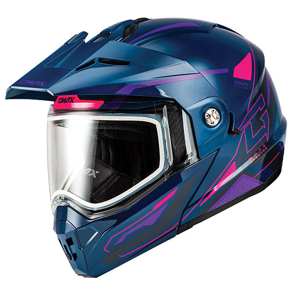 GMAX MD74 Spectre Modular Full Face Snow Helmet with Double Lens - Purple/Pink