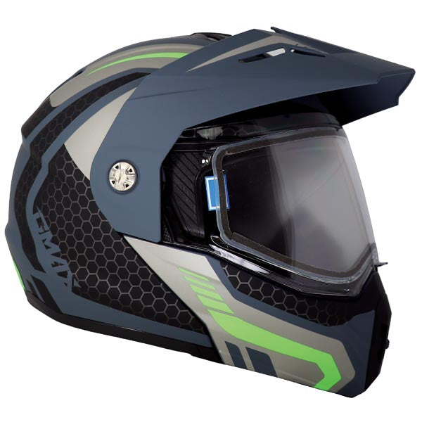 GMAX MD74 Lancer Modular Full Face Snow Helmet with Electric Lens - High-Visibility Green
