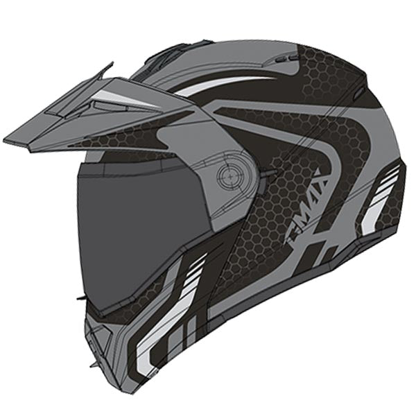 GMAX MD74 Lancer Modular Full Face Snow Helmet with Electric Lens - Black/Silver