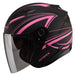GMAX OF-77 Open Face Helmet - Black/Pink