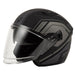 GMAX OF-87 Solid Open Face Helmet - Black/Silver
