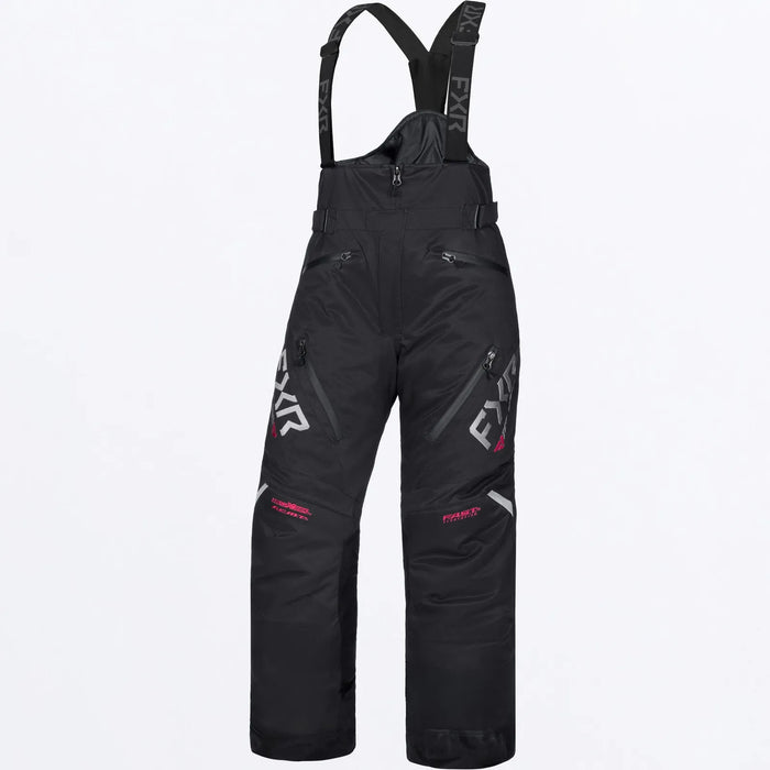 FXR Womens Adrenaline Pant 2027 - Black/Razz, front view