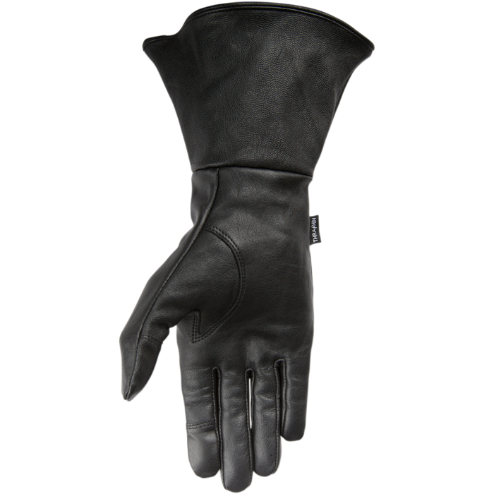 Thrashin Supply Mens Insulated Siege Gauntlet Leather Gloves - Black