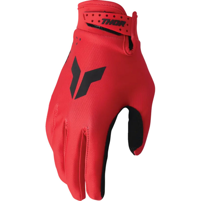 Thor Mens Launchmode Gloves - Red - Front