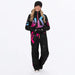FXR Womens Cold Cross CX F.A.S.T. Monosuit - Black/Razz-Blue Fade, front view