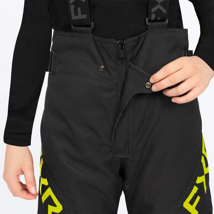FXR Youth Clutch Pant 2027 - Black/HiVis, view 3