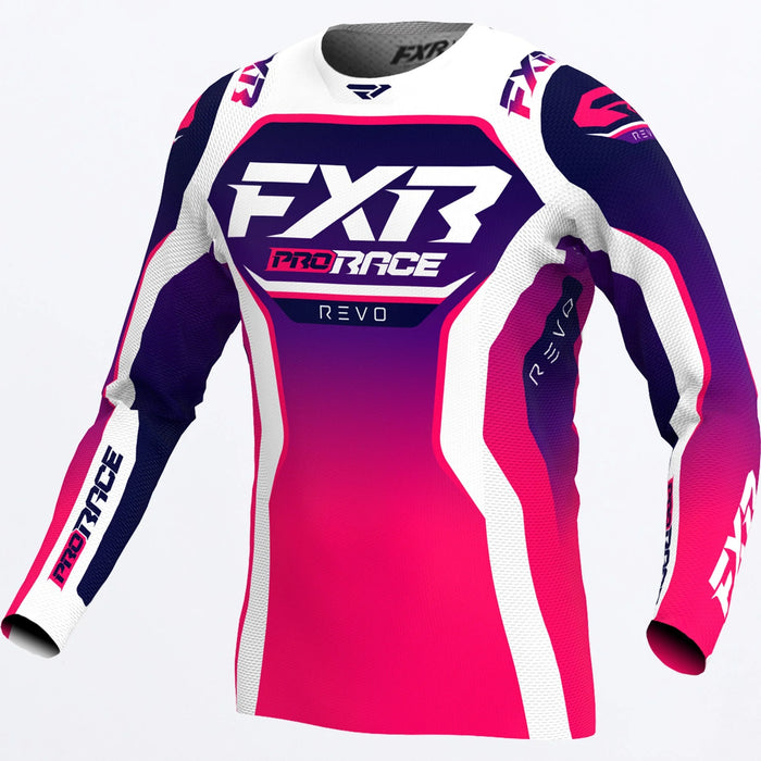 FXR Youth Revo MX Jersey 2025 - Razz, front view