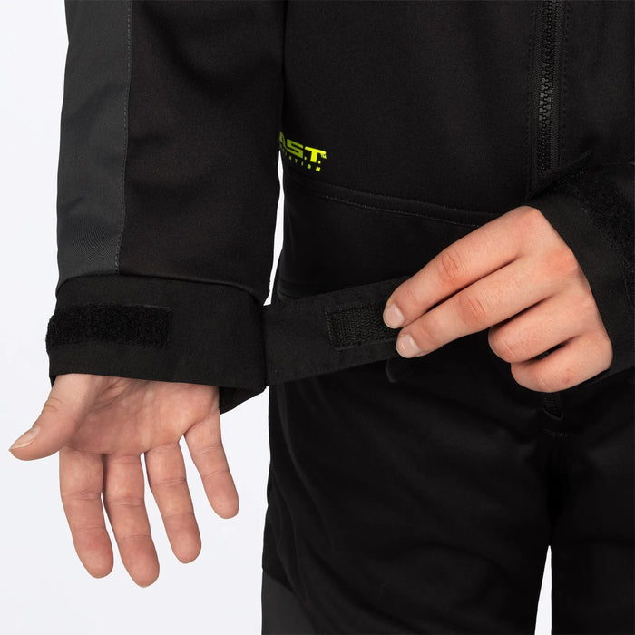 FXR Youth Revo Monosuit - Black/HiVis/Org, view 5