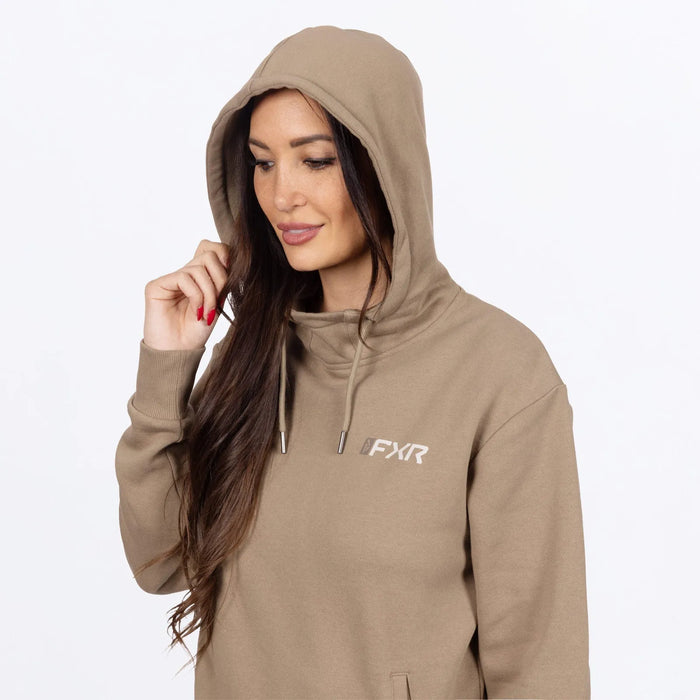 FXR Womens Mitered Cotton Pullover Hoodie - Canvas/Sand, view 4