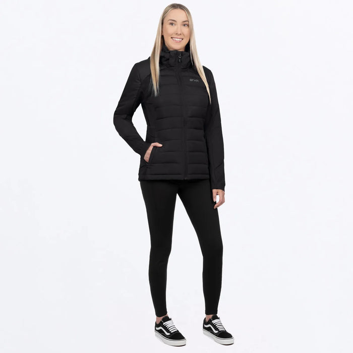 FXR Womens Phoenix Windproof Quilted Jacket - Black, view 3