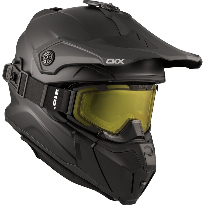 CKX Titan Original Solid Trail and Backcountry Helmet with 210° Goggles