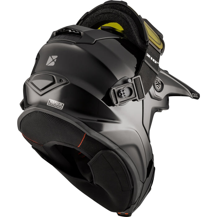 CKX Titan Solid Original Trail and Backcountry Helmet with 210° Goggles