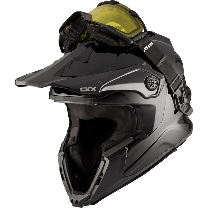 CKX Titan Solid Original Trail and Backcountry Helmet with 210° Goggles