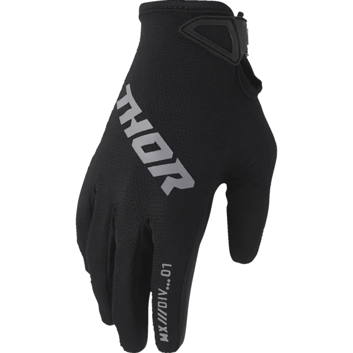 Thor Youth Ridgemode Gloves - Black - Front