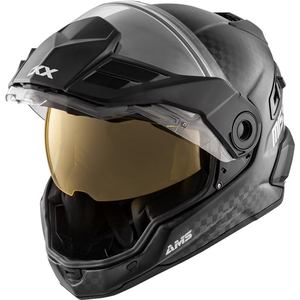 CKX Mission AMS Full-Face Carbon Fiber Helmet with Double Lens
