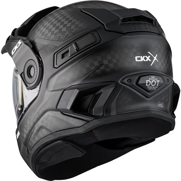 CKX Mission AMS Fury Full-Face Carbon Fiber Helmet with Double Lens