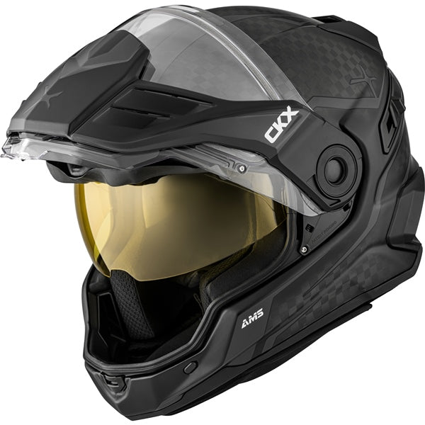 CKX Mission AMS Fury Full-Face Carbon Fiber Helmet with Double Lens