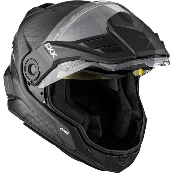 CKX Mission AMS Fury Full-Face Carbon Fiber Helmet with Electric Double Lens