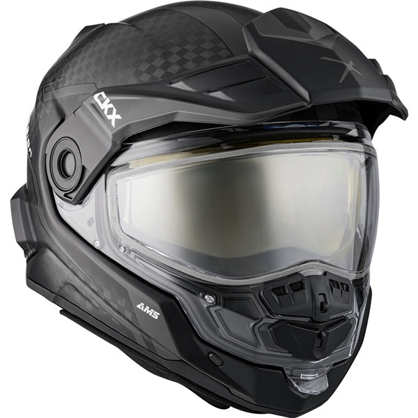 CKX Mission AMS Fury Full-Face Carbon Fiber Helmet with Electric Double Lens