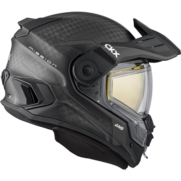 CKX Mission AMS Fury Full-Face Carbon Fiber Helmet with Electric Double Lens