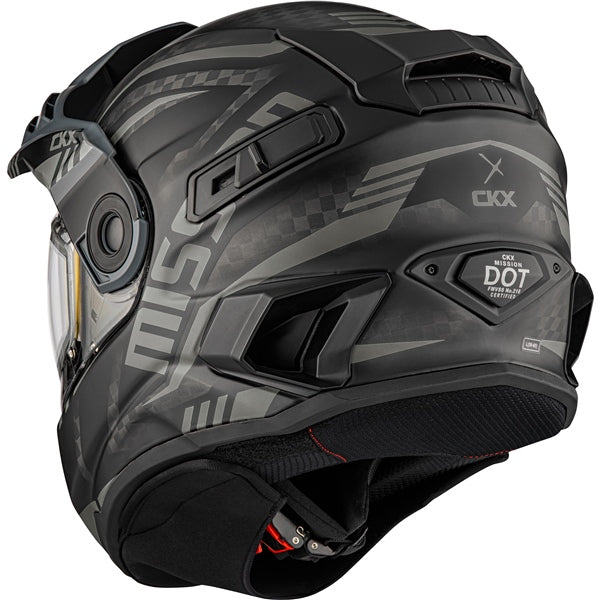 CKX Mission AMS Code Full-Face Carbon Fiber Helmet with Electric Double Lens