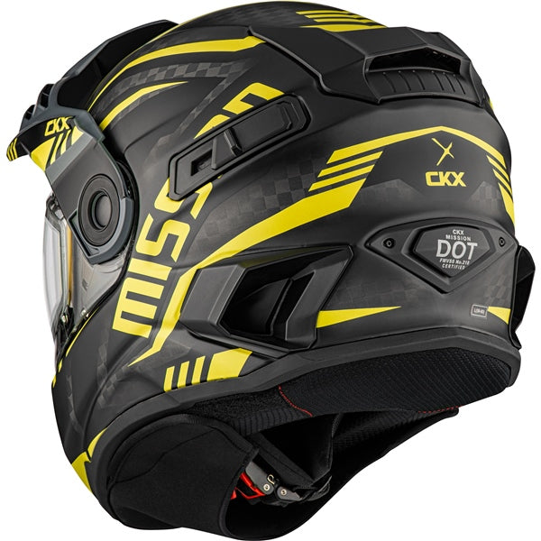 CKX Mission AMS Code Full-Face Carbon Fiber Helmet with Electric Double Lens