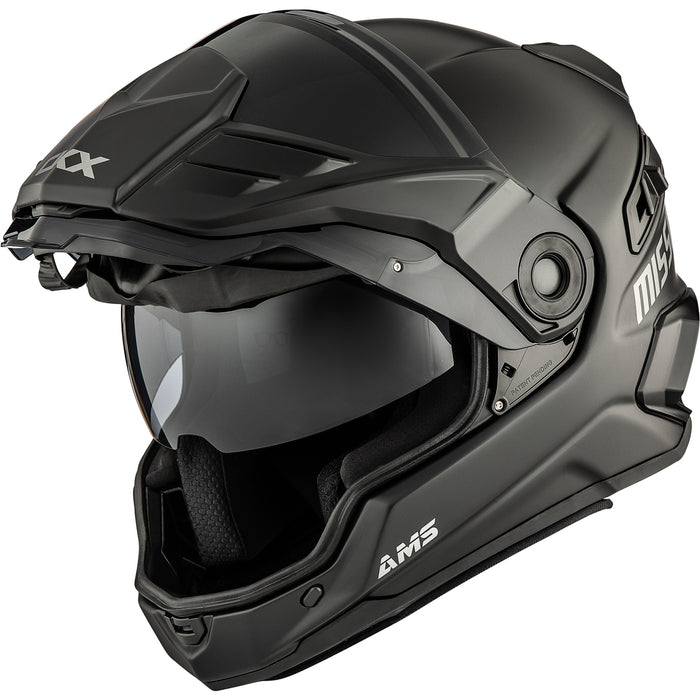 CKX Solid Mission AMS Full Face Helmet with Smoke Double Shield